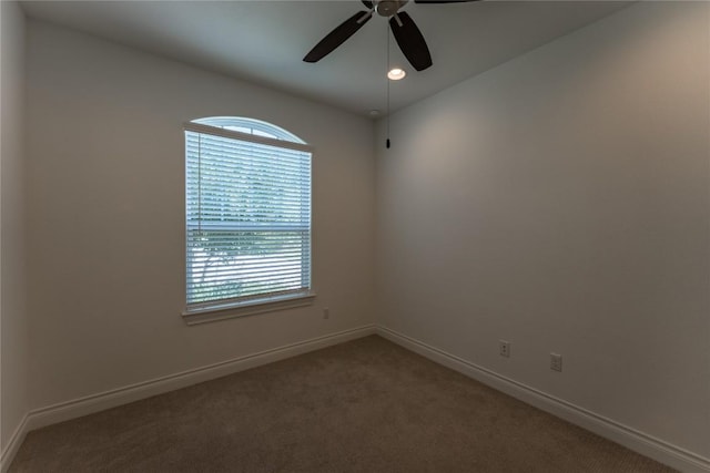 152 Limestone Dr, Georgetown, TX 78628 - carpeted spare room with ceiling fan and recessed lighting