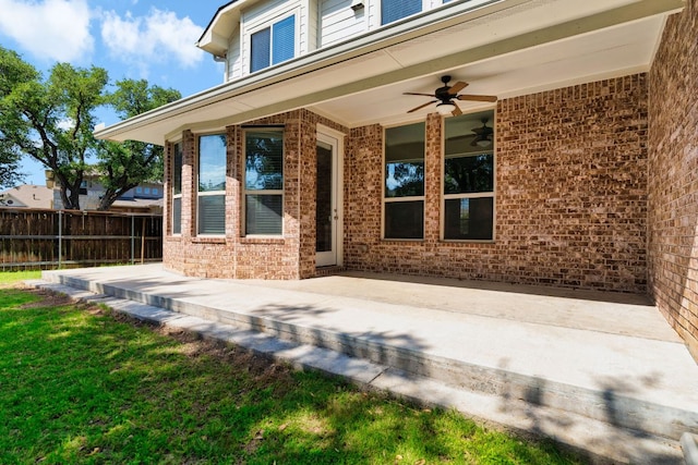 103 County Road 180 Unit 35, Leander, TX 78641 - view of patio with a ceiling fan