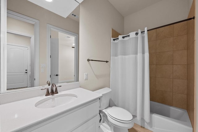 223 Delfino Cir, Austin, TX 78734 - bathroom featuring vanity and shower / bathtub combination with curtain