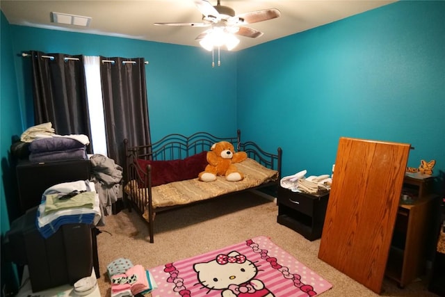 201 Hale Irwin Loop, Round Rock, TX 78664 - bedroom with carpet and a ceiling fan