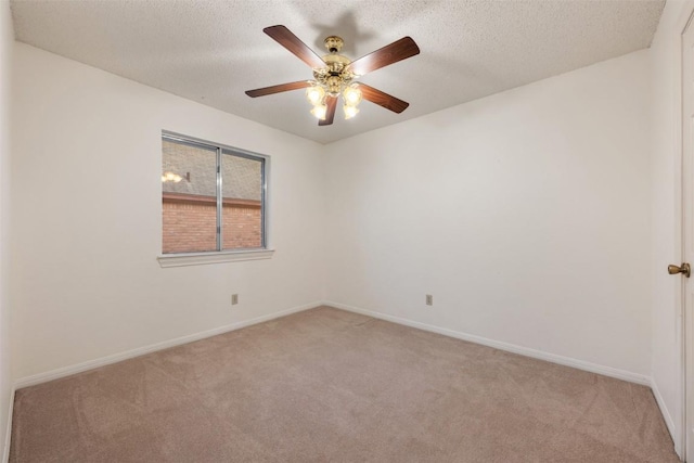 7806 Vail Valley Dr, Austin, TX 78749 - empty room with light colored carpet, ceiling fan, and a textured ceiling