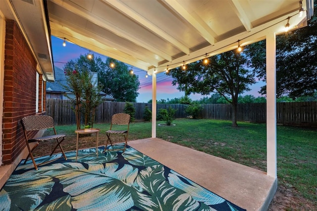 7806 Vail Valley Dr, Austin, TX 78749 - fenced backyard with a patio area