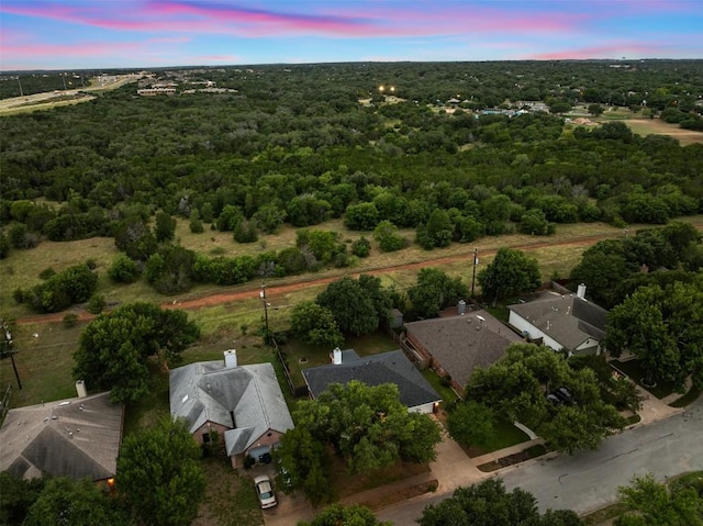 7806 Vail Valley Dr, Austin, TX 78749 - aerial view at dusk of a wooded view