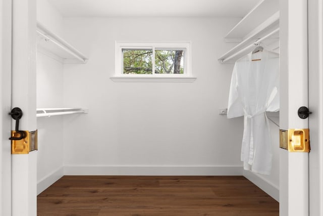 10006 Mandeville Cir, Austin, TX 78750 - walk in closet featuring wood finished floors