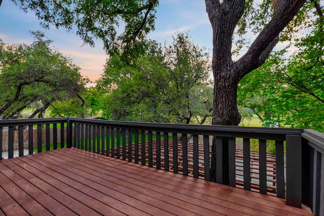 10006 Mandeville Cir, Austin, TX 78750 - view of deck at dusk