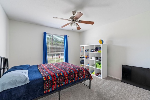 6005 La Mesa St, Leander, TX 78645 - carpeted bedroom with a ceiling fan