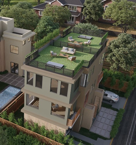 1404 Garden St Unit 2, Austin, TX 78702 - aerial view of property and surrounding area