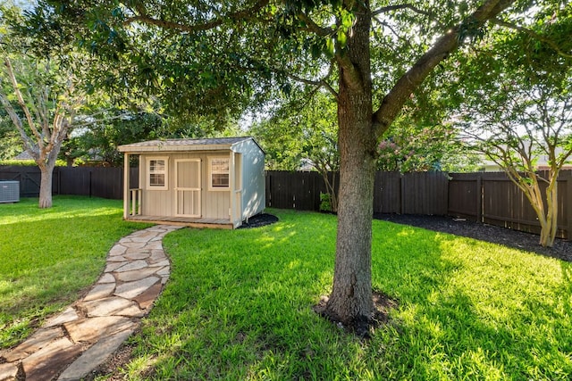 2700 Dagama Ct, Cedar Park, TX 78613 - fenced backyard with a storage unit