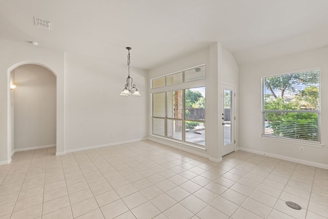 2700 Dagama Ct, Cedar Park, TX 78613 - unfurnished room with arched walkways and light tile patterned floors