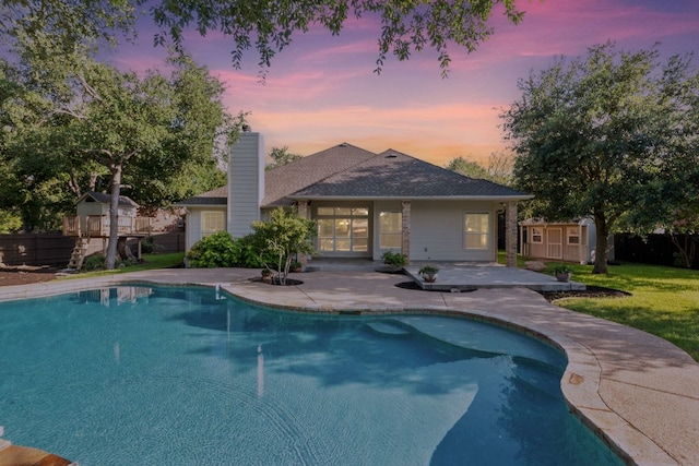 2700 Dagama Ct, Cedar Park, TX 78613 - view of swimming pool with a patio and a shed