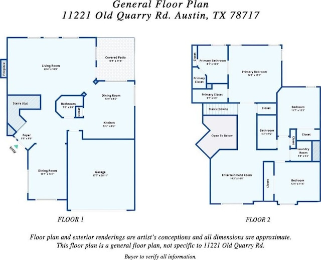 11221 Old Quarry Rd, Austin, TX 78717 - view of property floor plan