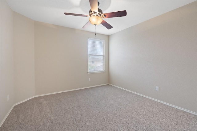 11221 Old Quarry Rd, Austin, TX 78717 - carpeted spare room featuring ceiling fan and baseboards