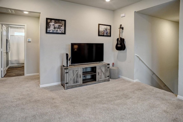 508 Bluffview Dr, Bastrop, TX 78602 - living room featuring carpet and recessed lighting
