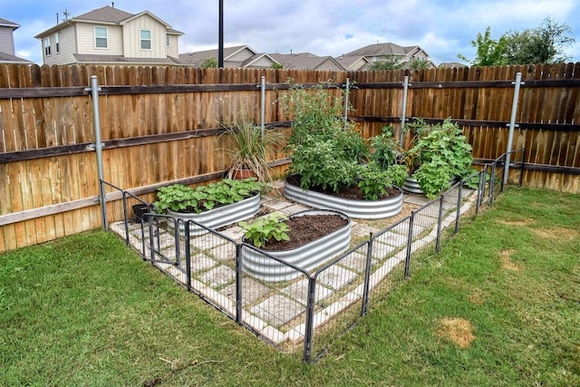 508 Bluffview Dr, Bastrop, TX 78602 - fenced backyard with a garden