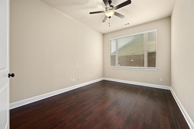 204 Lake Como Dr, Austin, TX 78734 - unfurnished room featuring dark wood-style flooring and a ceiling fan