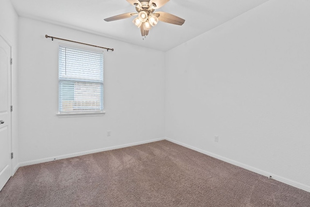4409 Arques Ave, Round Rock, TX 78681 - carpeted spare room featuring ceiling fan and baseboards