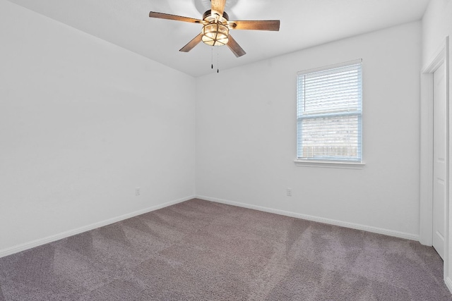 4409 Arques Ave, Round Rock, TX 78681 - empty room with carpet floors and ceiling fan