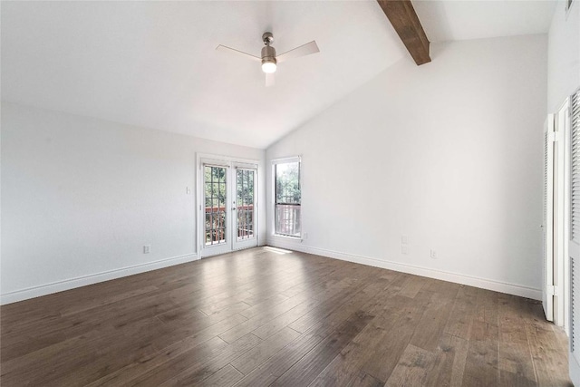 10703 Keystone Bnd, Austin, TX 78750 - unfurnished bedroom with access to outside, dark wood-type flooring, and ceiling fan