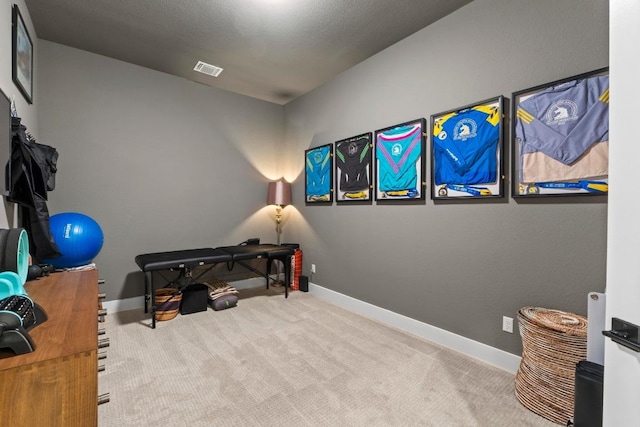 miscellaneous room with carpet and baseboards