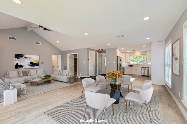 1121 Stoneoak Ln, Austin, TX 78745 - dining space featuring light wood-style floors and recessed lighting
