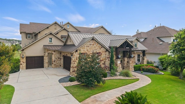 6000 Osceola Trl, Austin, TX 78738 - view of front of property featuring a standing seam roof, an attached garage, and a metal roof