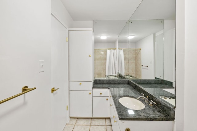 4217 Greystone Dr N, Austin, TX 78731 - full bathroom featuring vanity, tile patterned floors, and a tile shower