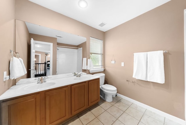 11606 Uplands Ridge Dr, Bee Cave, TX 78738 - full bath featuring double vanity and tile patterned floors