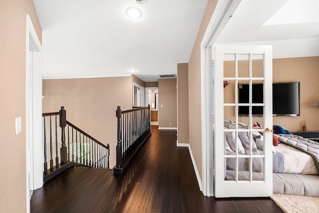 11606 Uplands Ridge Dr, Bee Cave, TX 78738 - hall with an upstairs landing and hardwood / wood-style floors