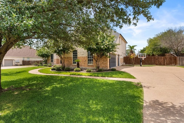 11606 Uplands Ridge Dr, Bee Cave, TX 78738 - obstructed view of property with driveway, brick siding, and a gate