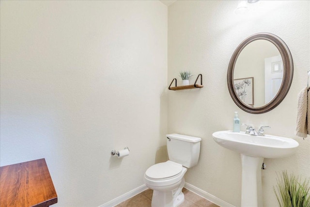 18717 Shoreless Dr, Pflugerville, TX 78660 - half bathroom with toilet and tile patterned floors