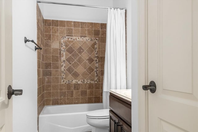 13212 Coleto Creek Trl, Austin, TX 78732 - bathroom with vanity and shower / tub combo with curtain