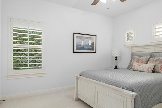 13212 Coleto Creek Trl, Austin, TX 78732 - bedroom featuring light carpet and a ceiling fan