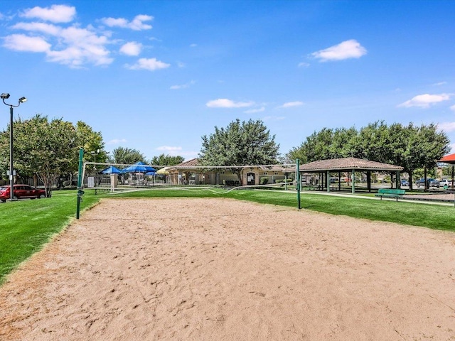 241 Sunnyside Dr, Kyle, TX 78640 - view of property's community featuring a gazebo, volleyball court, and a yard