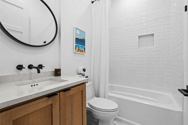 2216 Lindell Ave Unit 2, Austin, TX 78704 - bathroom with vanity and shower / bathtub combination with curtain