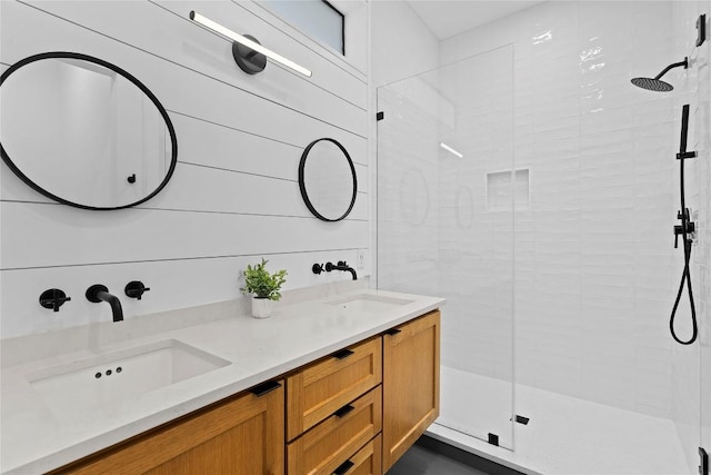 2216 Lindell Ave Unit 2, Austin, TX 78704 - full bath with a stall shower and double vanity