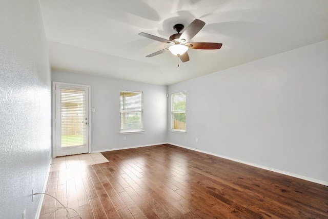 371 Bloomsbury Dr, Kyle, TX 78640 - empty room with ceiling fan and wood finished floors