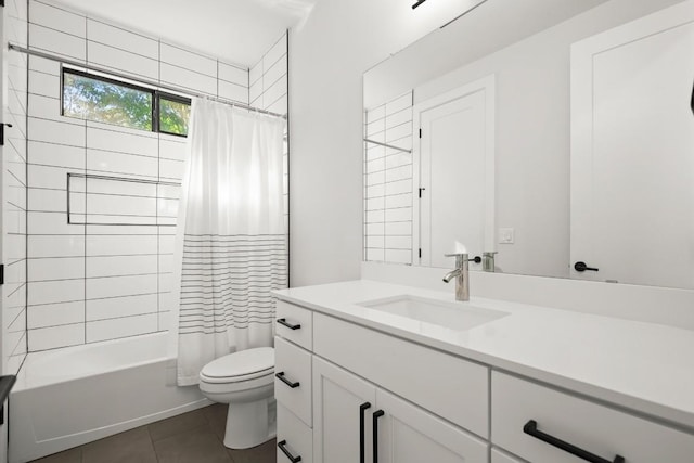 619 Hammack Dr Unit 2, Austin, TX 78752 - full bath with vanity, tile patterned floors, and shower / bathtub combination with curtain