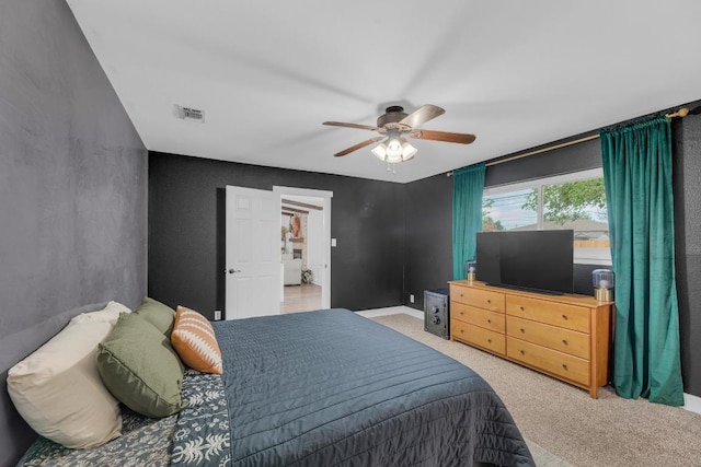 409 White Wing Way, Round Rock, TX 78664 - bedroom featuring carpet flooring and ceiling fan