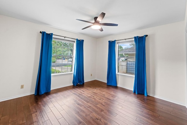 7710 Shoal Creek Blvd, Austin, TX 78757 - unfurnished room with a ceiling fan and wood finished floors