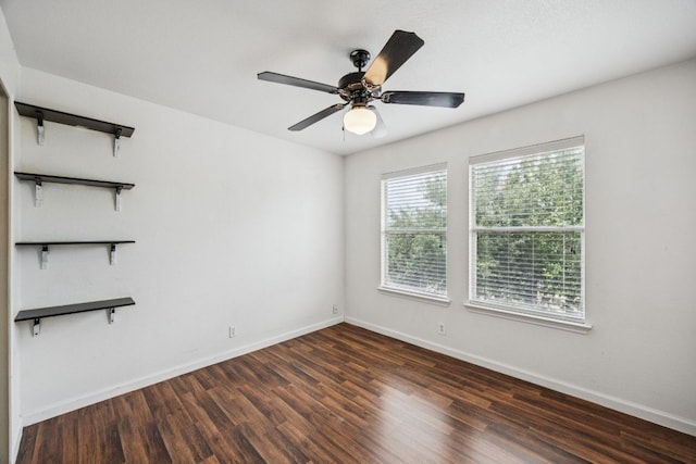 1444 Kenneys Way, Round Rock, TX 78665 - spare room featuring wood finished floors and ceiling fan