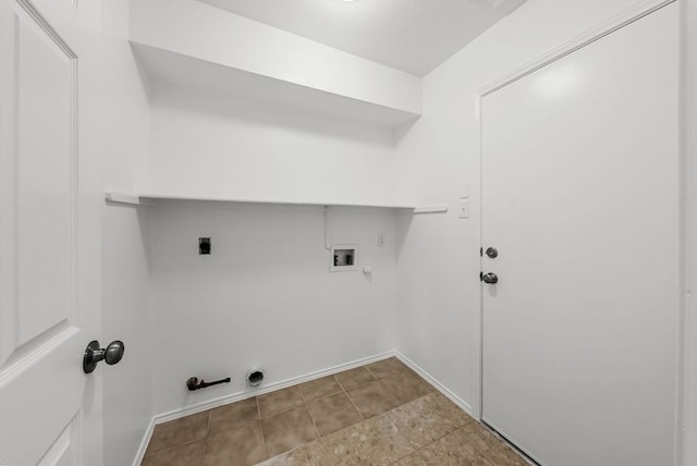 1213 Pathfinder Way, Round Rock, TX 78665 - laundry room with hookup for a gas dryer, hookup for an electric dryer, washer hookup, and tile patterned floors