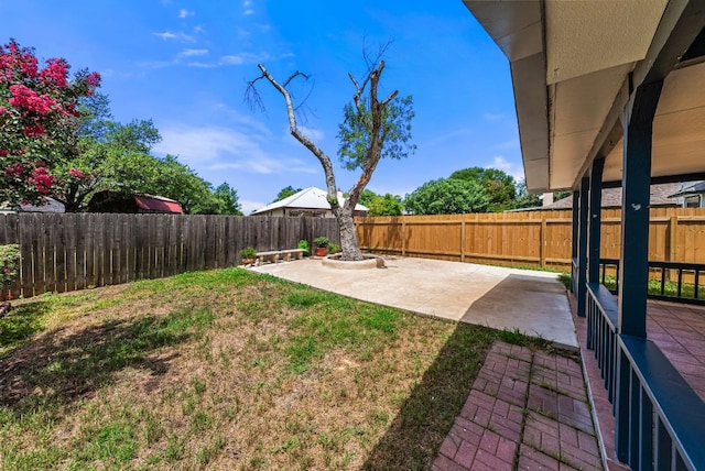 1213 Pathfinder Way, Round Rock, TX 78665 - fenced backyard featuring a patio