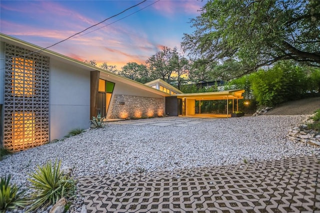 1900 Airole Way, Austin, TX 78704 - view of home's exterior featuring stucco siding