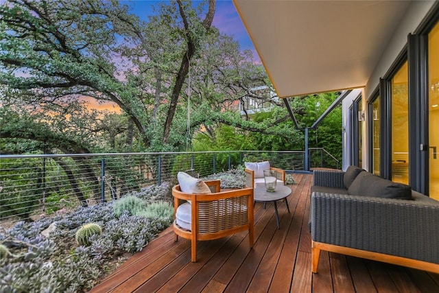 1900 Airole Way, Austin, TX 78704 - view of deck at dusk