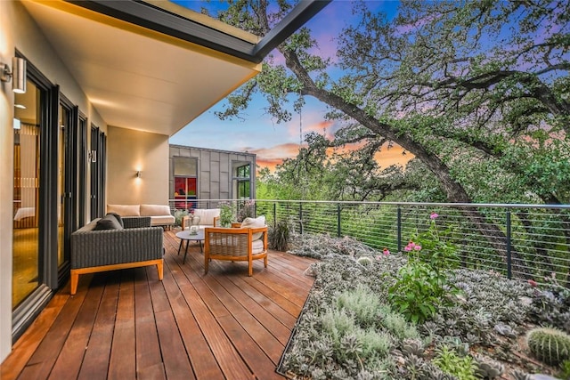 1900 Airole Way, Austin, TX 78704 - wooden deck featuring an outdoor living space