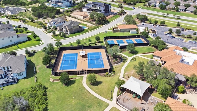 1720 Boscello Ct, Leander, TX 78641 - aerial perspective of suburban area featuring a pool
