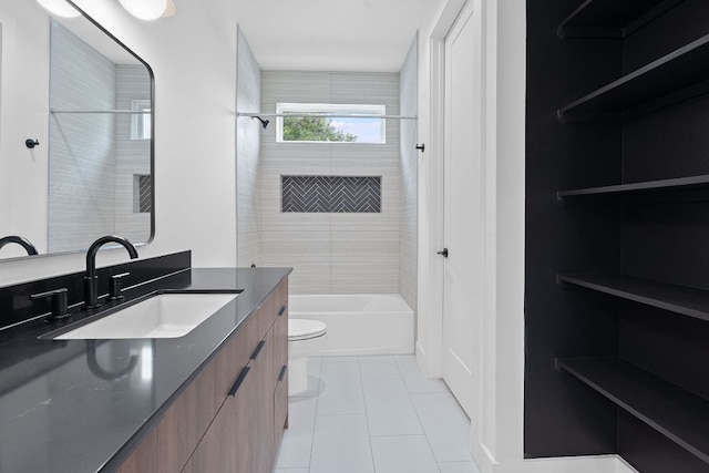 54 Robert T Martinez Jr St, Austin, TX 78702 - bathroom with vanity, washtub / shower combination, and tile patterned flooring
