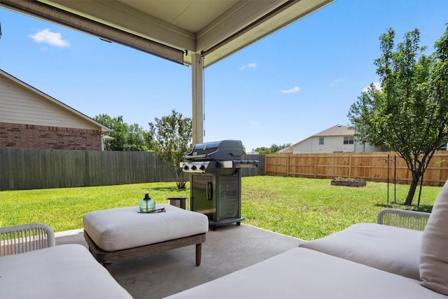 4201 Veiled Falls Dr, Pflugerville, TX 78660 - fenced backyard featuring grilling area and a patio