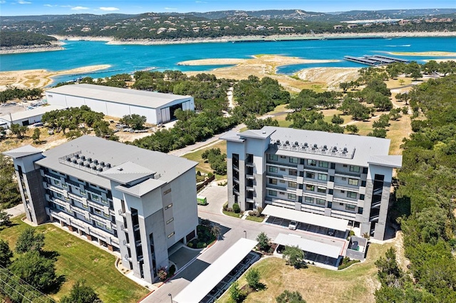 5921 Hiline Rd Unit 2404, Austin, TX 78734 - drone / aerial view of a large body of water and apartment complex / building