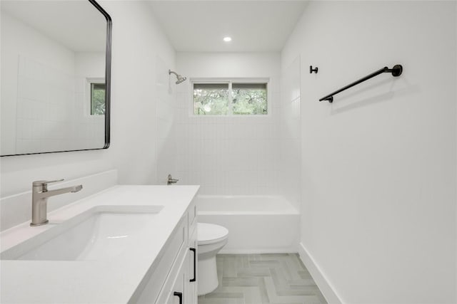 12044 Lincolnshire Dr, Austin, TX 78758 - bathroom with vanity, shower / washtub combination, and recessed lighting